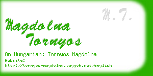 magdolna tornyos business card